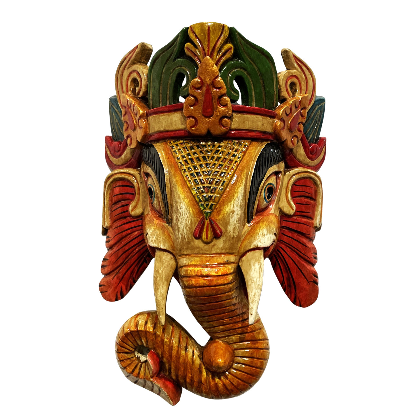 Ganesh maske skåret i træ