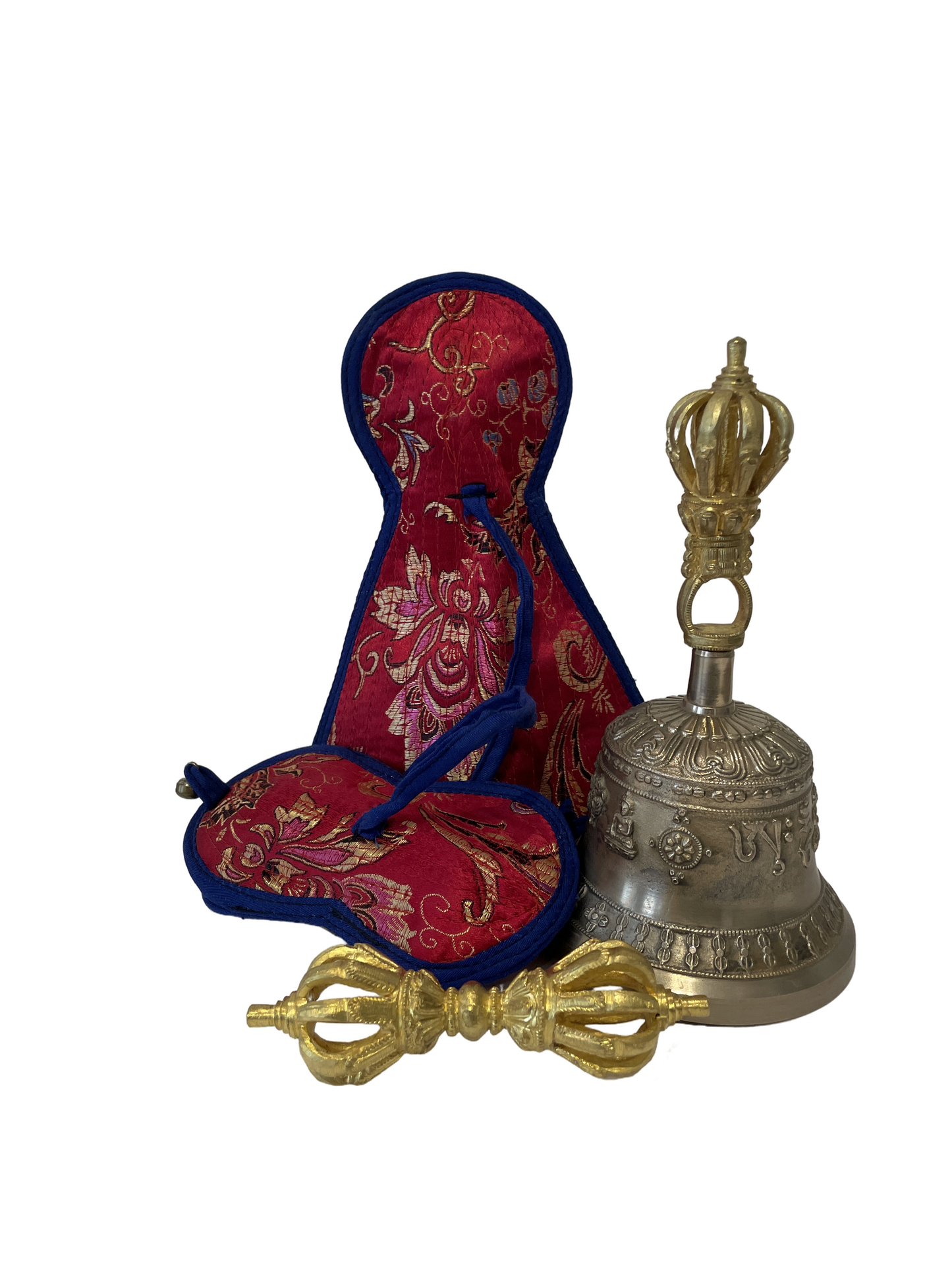 Klokke og Vajra med brokade cover