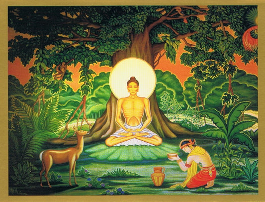 Fastende Buddha Postkort