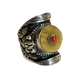 Tibetansk sadel ring med rav og koral