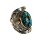 Tibetansk sadel ring med turkis